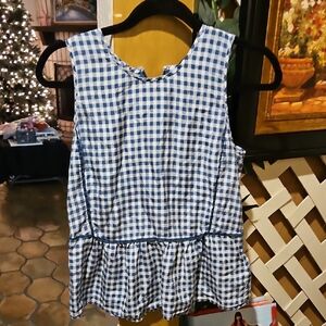 J.crew Blouse Gingaham Silk